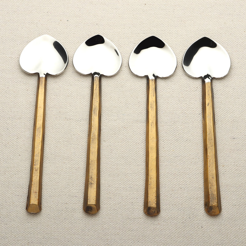 Cuillère à dessert 4 pièces Inox Artisans Plateau Ensemble
