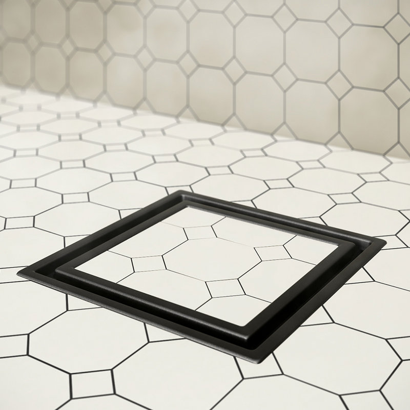 6'' W Tile-In, Black