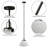 1-Light 12'' Dimmable Dome Modern Single Gray Pendant Light for Kitchen Island.Features Cloud Glass.-2056466932