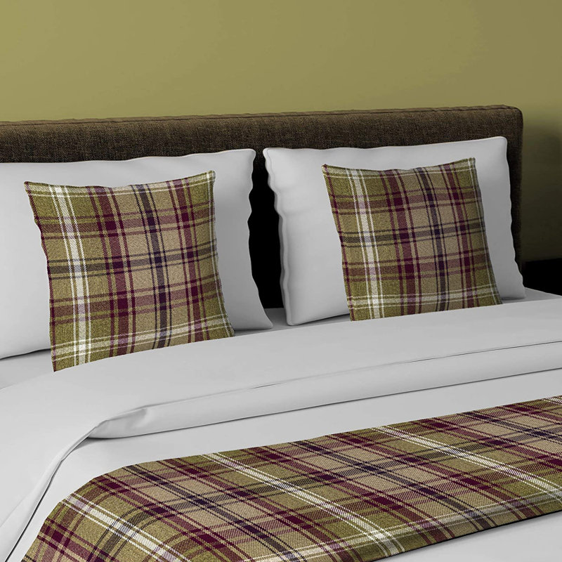 Brewton Plaid Blanket, Purple/Green