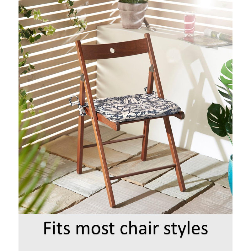 Chair Pad, Blue Floral
