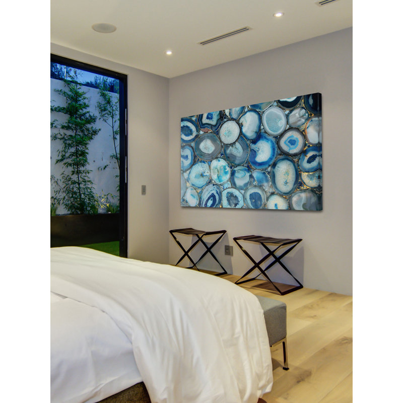 « blue geode bott », reproduction sur toile, 40 po x 60 po, Toile