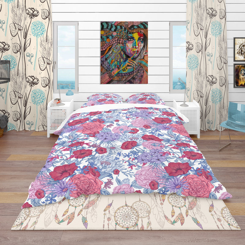 Ensemble de housse de couette éclectique, Housse de couette très grand + 2 taies décoratives