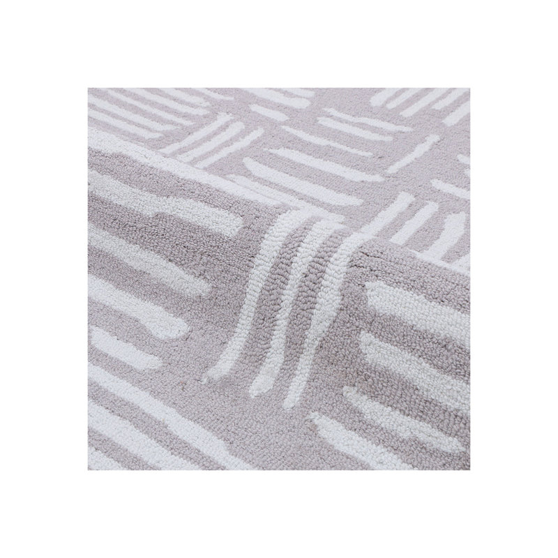 Moroccan Area Rug in Taupe, Rectangle 4' x 6'