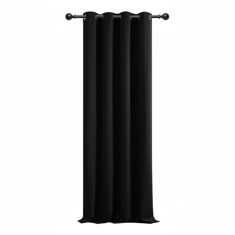 Blackout Single Curtain Panel, Black