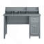 Bureau classique avec rangement, gris