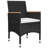Vidaxl Dining Set Black Solid Acacia Wood Medium Durable Dining Set-763137778-763137788