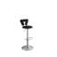 2 x tabouret de bar réglable moderne - siège en similicuir noir avec base (2 unités)