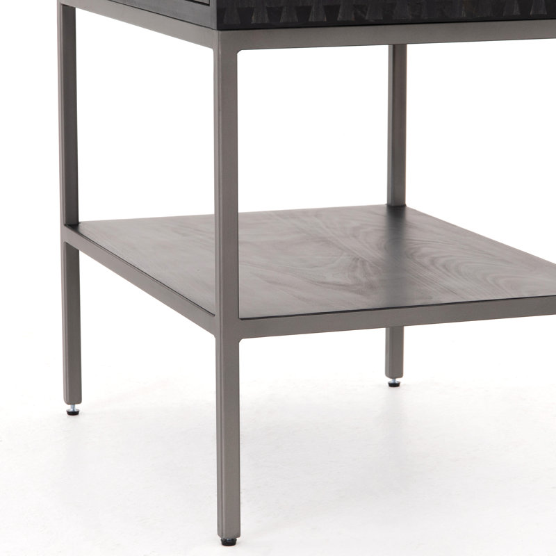 Trey 1 - Drawer Nightstand, Black Wash