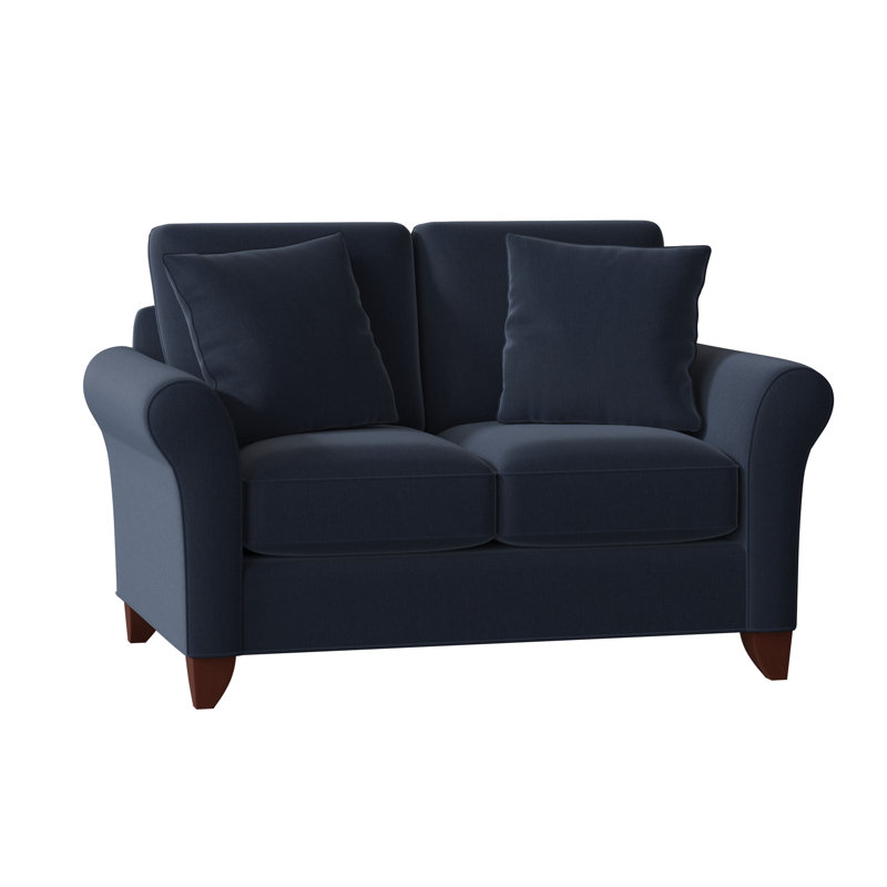 Almada Loveseat, Peyton Navy Performance Twill, Manhattan, No