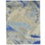 Canterbury Silk Abstract Area Rug in Blue-73602501