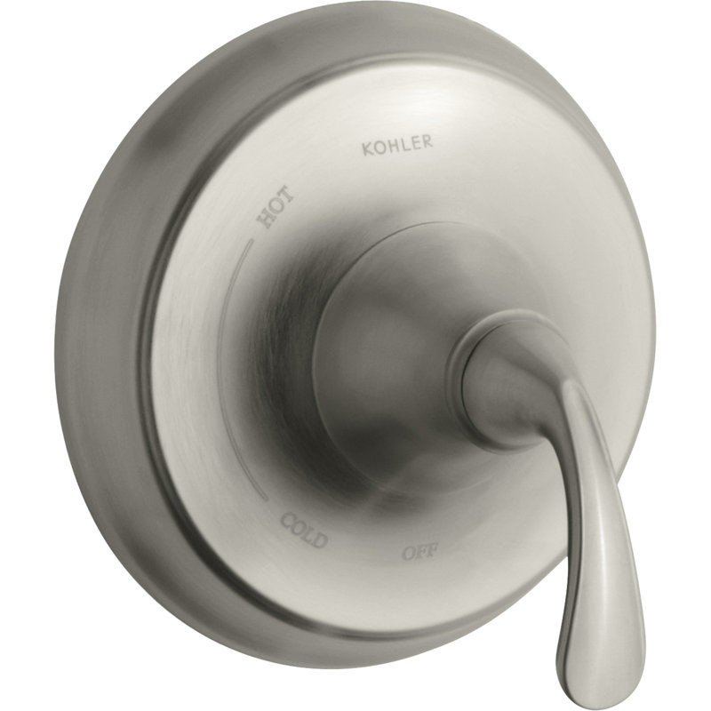 Kohler Forté Sculpted Rite-Temp Valve Trim, Vibrant Brushed Nickel