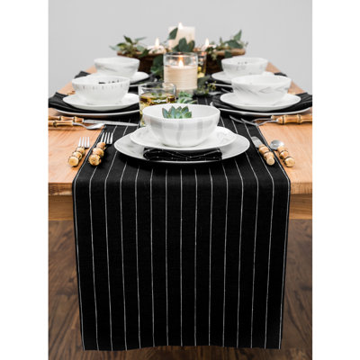 Pinstripe - 100% Pure Linen Table Runner