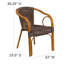 Chaise de patio en bambou et aluminium Nannie-33388873