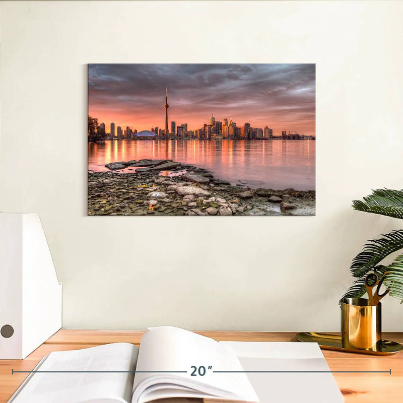 Nicci Sunset At Toronto Skyline, 8" H x 12" W