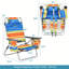Ensemble de 2 chaises de plage pliantes à dossier inclinable à 5 positions avec coussin