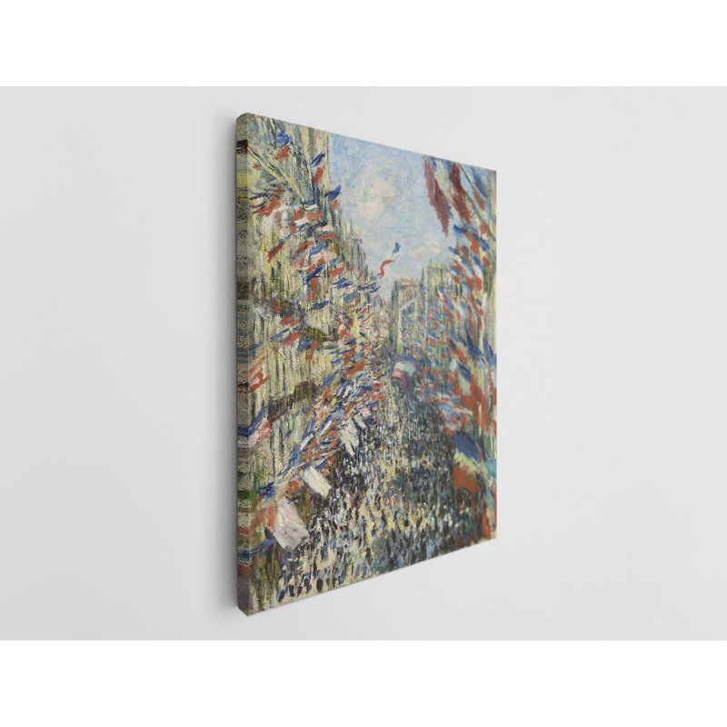 «Rue Saint-Denis avec drapeaux» par Claude Monet, H 45 po x l 30 po