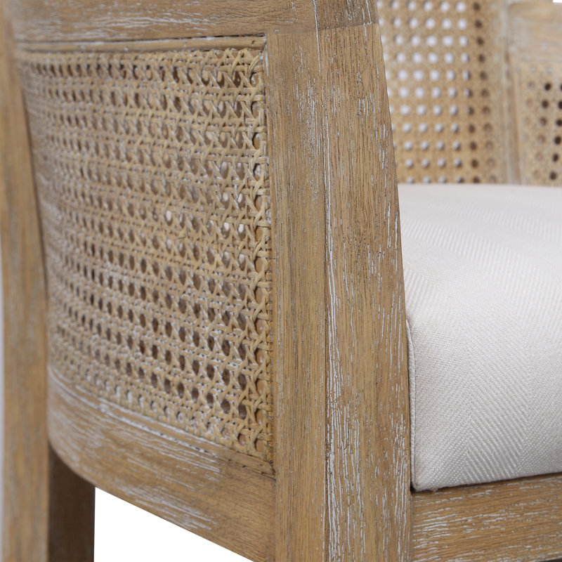 Tabouret de bar Farlane, Blanc cassé / naturel
