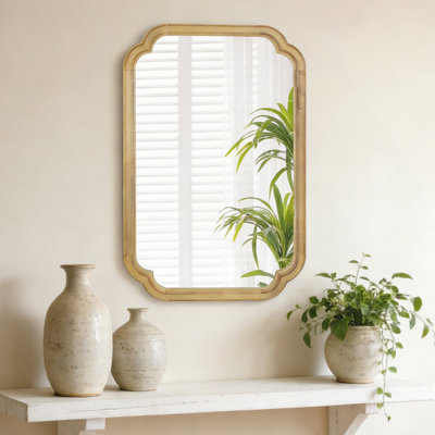 Miroir de coin 24 po x 36 po en bois massif, pour n'importe quelle pièce de la maison