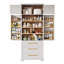 Armoire de cuisine de campagne de 78,2 po de hauteur avec 8 tablettes de porte, armoire de rangement avec 3 tablettes réglables-463059629