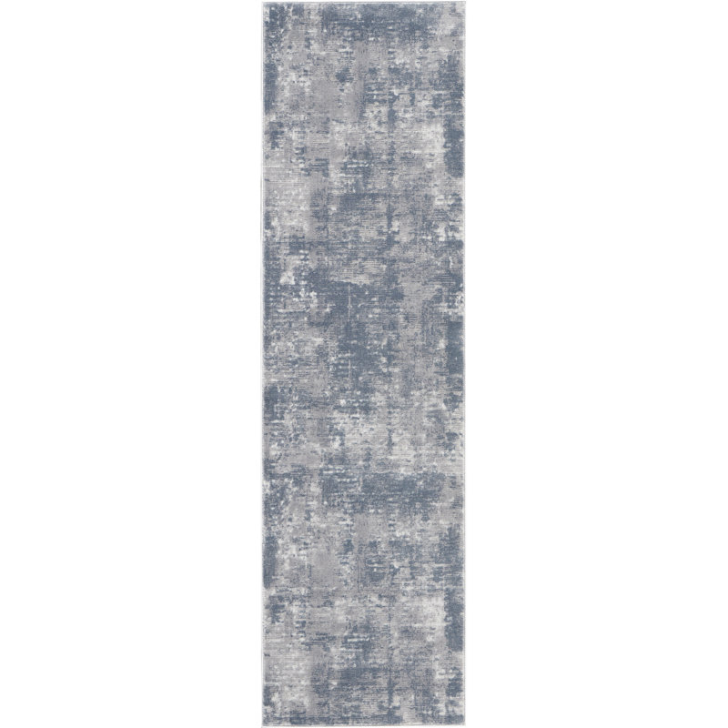 Tapis gris Modern, Tapis de couloir 2 pi 2 po x 7 pi 6 po