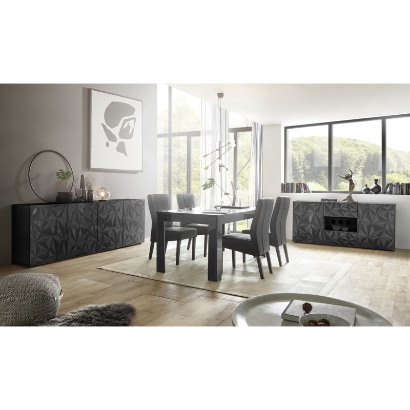 Bromborough 241 Cm Wide Sideboard, Dark Grey