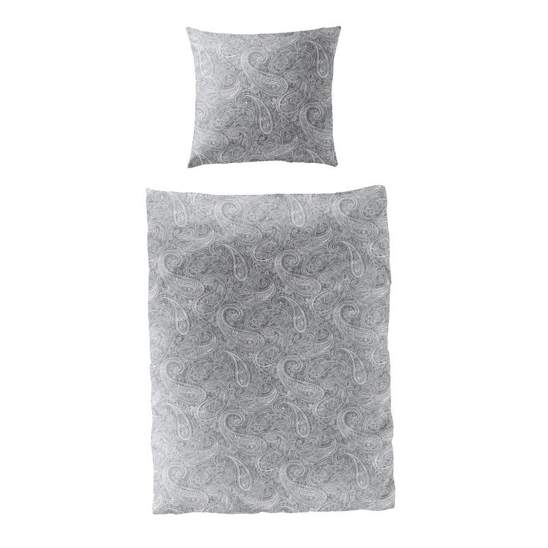 Juliet Cotton Paisley Duvet Cover Set with Pillowcases Included, Single - 1 Pillowcase (80 x 80 cm)