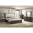 Wooden Platform Bed with Upholstered Headboard