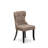 5-pc Modern Dining Room Table Set, a Rectangular Kitchen Table and 2 wooden Benches, and 2 coffee Linen Fabric Dining Chair, Wire Brushed Black-2066919308-2066919307-2066919303