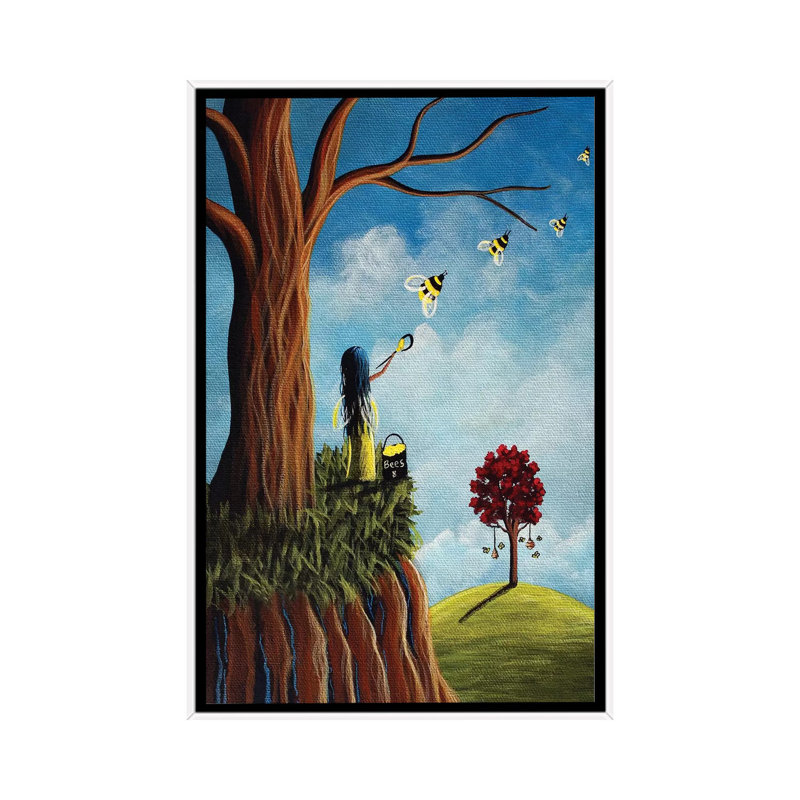 Creating Her Happy Place 1 Piece Wall Art on Canvas, 66.04 cm H x 45.72 cm W, White Framed