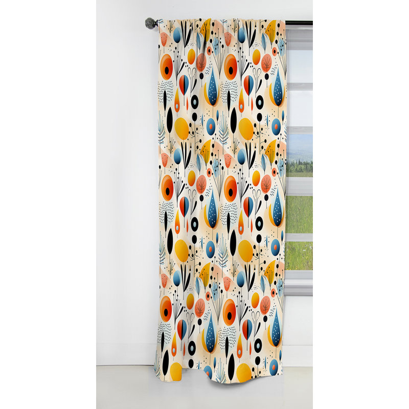Playing Pattern With Colorful Geometric I - Abstract Geometric Blackout Curtain - 1 Panels, 52" W x 84" L