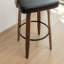 Swivel Upholstered Counter Stool with Solid Wood Frame-1574450893-1574450891