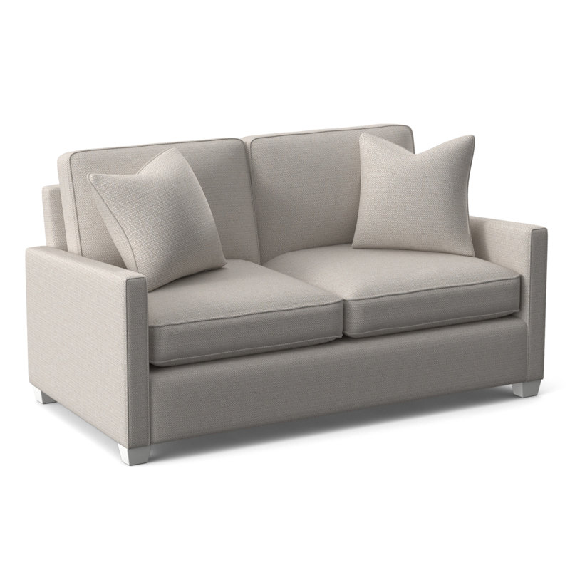 Nicklaus Sleeper Sofa, Frost White Finish, White Textured Performance; 0865-91, 5" Innerspring Mattress