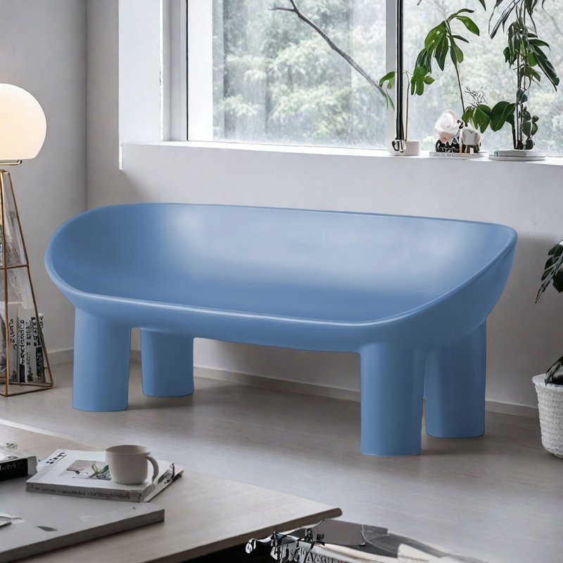 Banc moderne et simple, Bleu