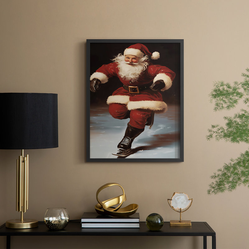 «Christmas Holiday Art», série 2-CLXII, reproduction encadrée - bois massif, H 30 po x l 24 po, Noir, noir, noir, noir