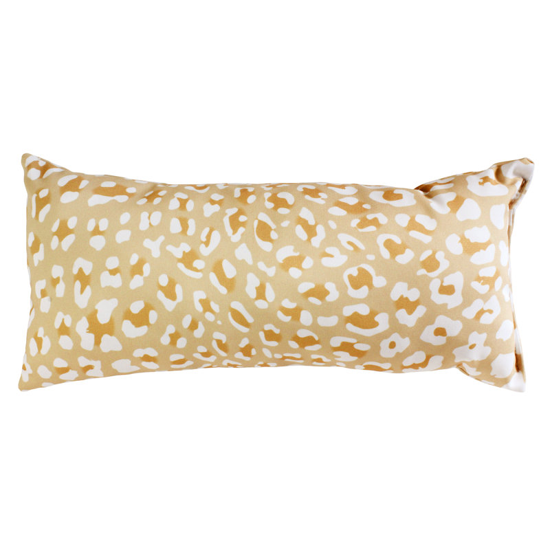 Animal Print Reversible Throw Pillow, Tan/White