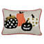 Coussin décoratif brodé citrouille d'Halloween – Ensemble de 2 coussins en lin à pois effrayants-134168073