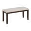 Ensemble de table et chaises de salle à manger 6 pièces avec pieds de forme spéciale et dossiers et coussins recouverts de mousse pour la salle à manger (espresso)