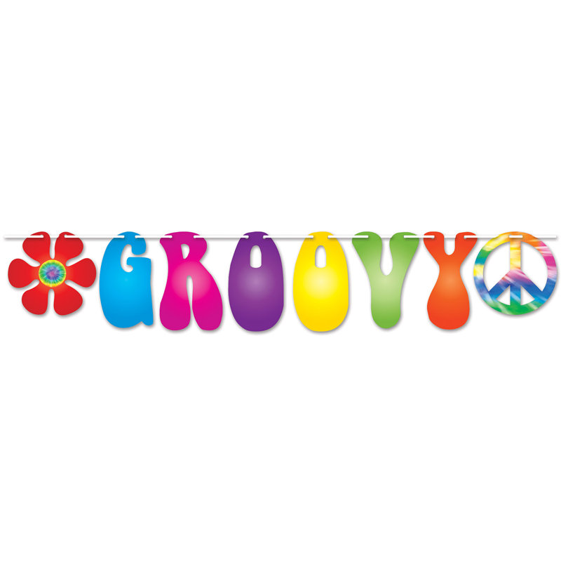 Banderole Groovy - 7½ po x 5 pi - paquet de 12