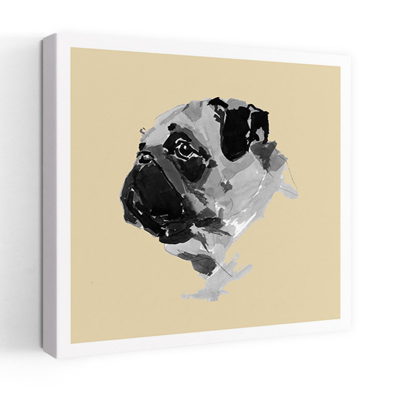 Art contemporain, art mural chien contemporain, H 36 po x l 36 po