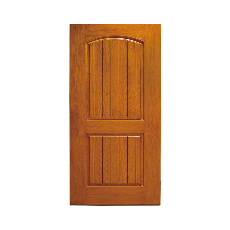 Porte d'entrée extérieure classique en fibre de verre - Options de balançoire gauche / droite Quincaillerie pré-percée et conception renforcée en fibre de verre