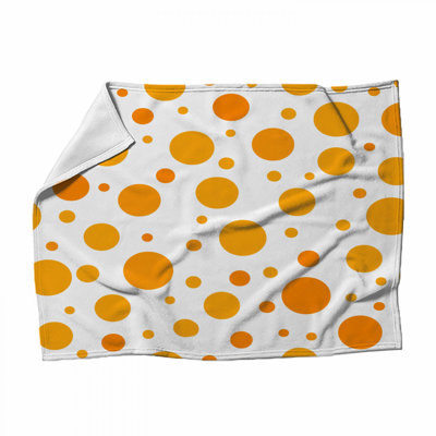 Polka Dots Fleece Throw Blanket - Pattern Throws for Sofas or Beds