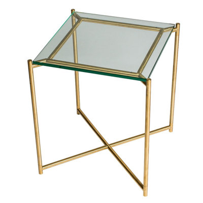 Bedell Glass Top End Table