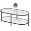 Glass Oval Coffee Table-2065294566