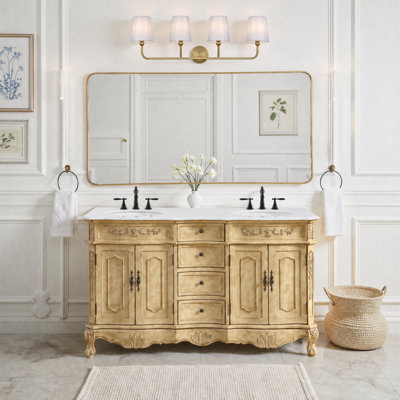 Lunette 60'' Double Bathroom Vanity with Top