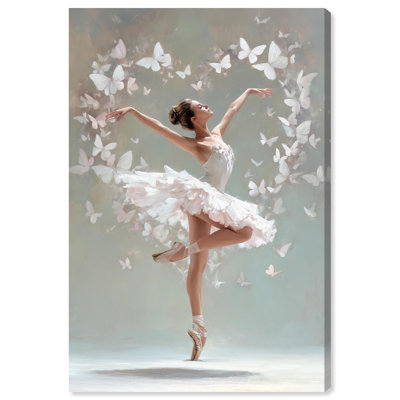 Flutter Ballerina Glam Art Canvas Print by Art Remedy