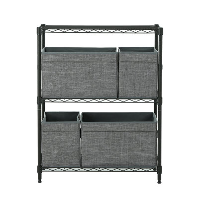 Jayly Steel Height -Adjustable Shelving Unit