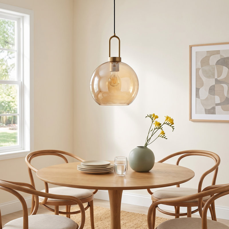 Shiloh 1 - Light Single Pendant, Copper, Aged Gold, 14.38"H x 9.88"W x 9.88" D