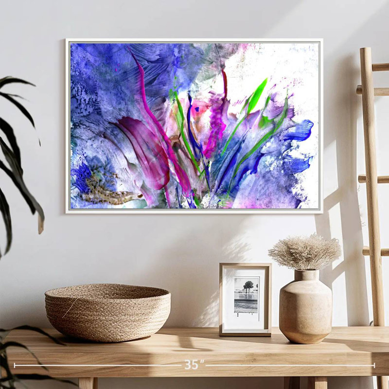 Syd Flower, Floating Frame White, 25" X 17"