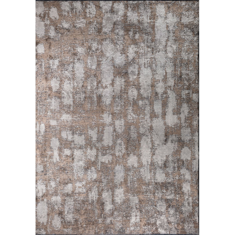 Rapture Brown/Beige/Gray Abstract Luxury Area Rug, Rectangle 7'10" x 11'2"
